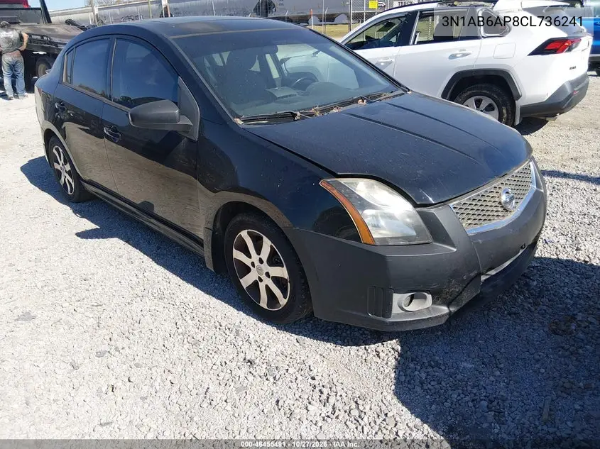 NISSAN SENTRA 2012, VIN 3N1AB6AP8CL736241