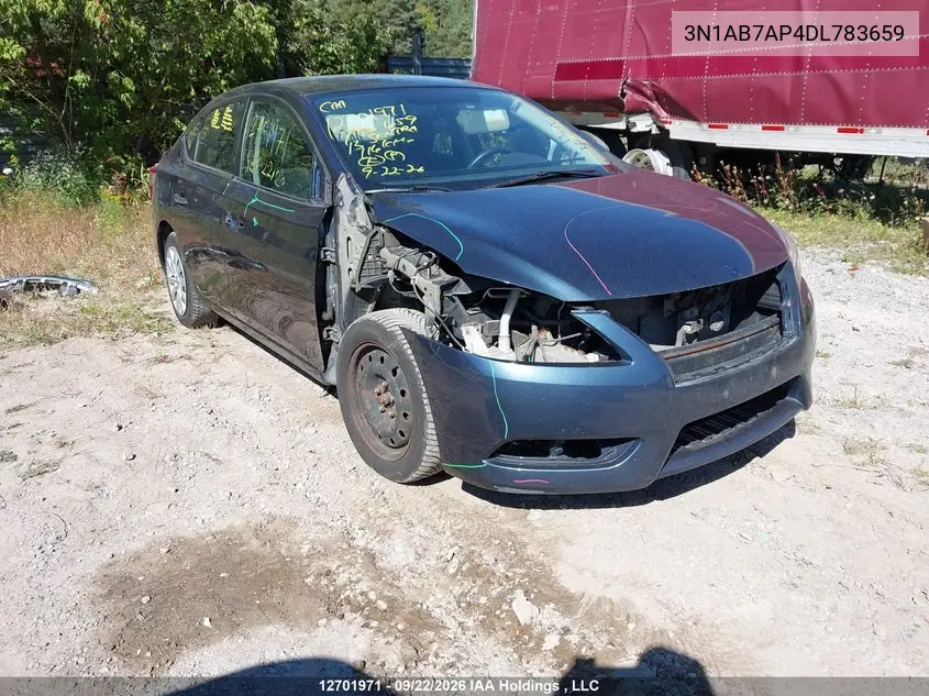 NISSAN SENTRA 2013, VIN 3N1AB7AP4DL783659