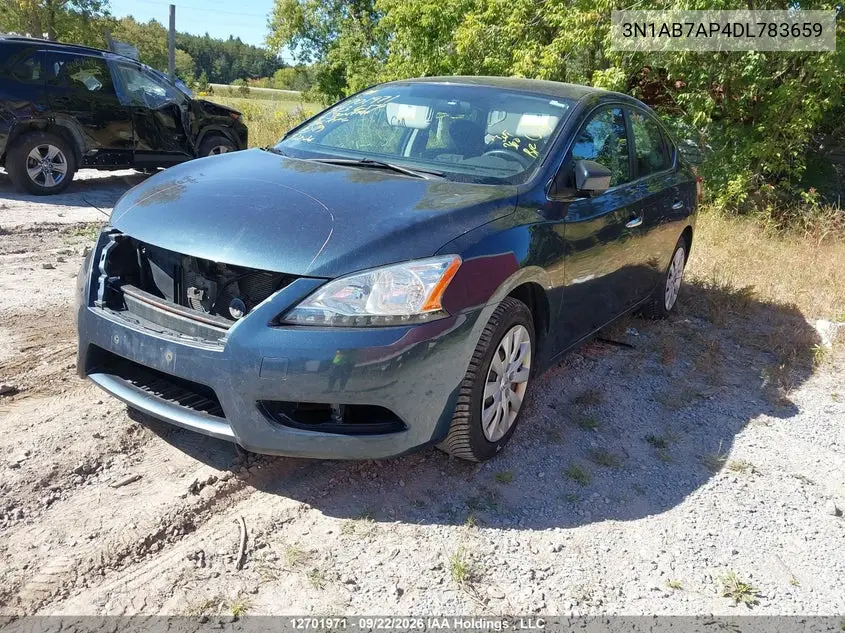 2013 NISSAN SENTRA VIN 3N1AB7AP4DL783659 — фото 2