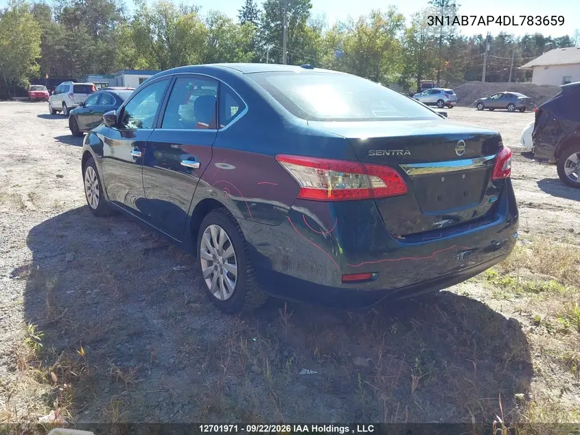 2013 NISSAN SENTRA VIN 3N1AB7AP4DL783659 — фото 3