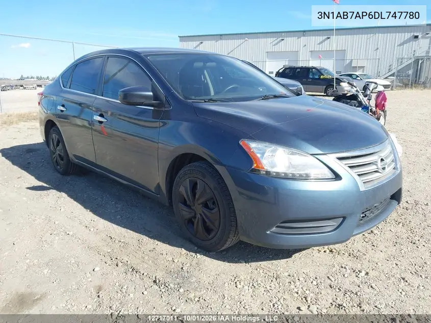 NISSAN SENTRA 2013, VIN 3N1AB7AP6DL747780