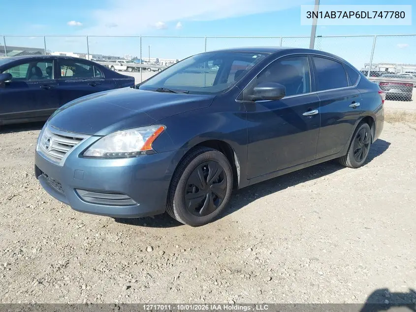 2013 NISSAN SENTRA VIN 3N1AB7AP6DL747780 — фото 2