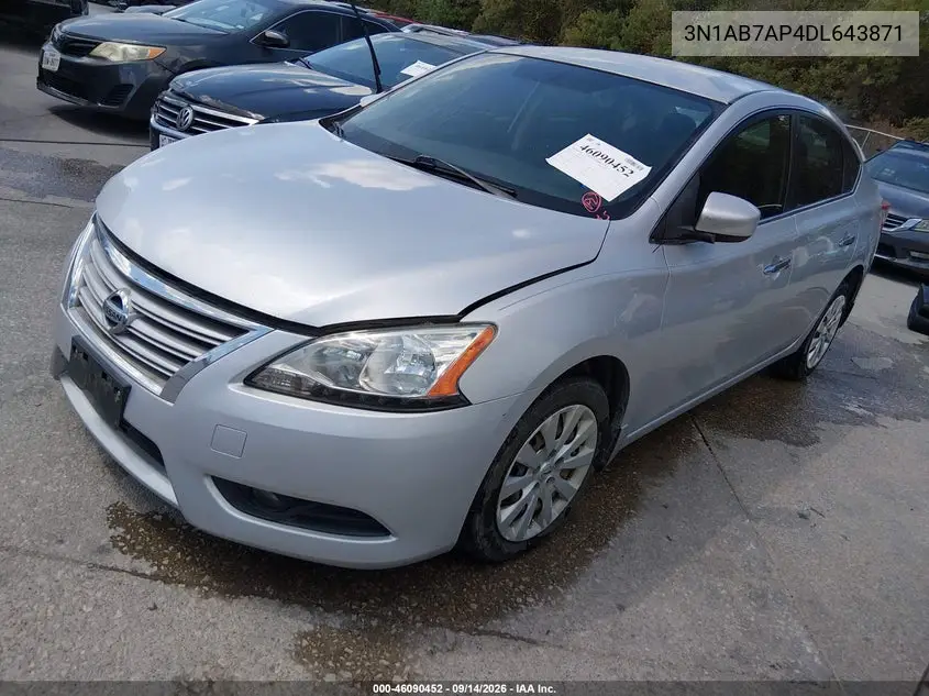 2013 NISSAN SENTRA VIN 3N1AB7AP4DL643871 — фото 2