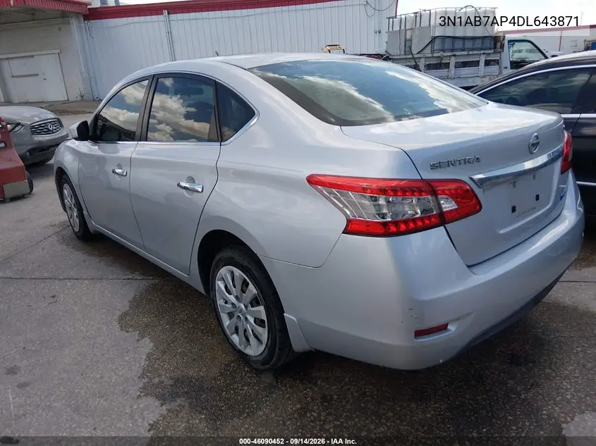 2013 NISSAN SENTRA VIN 3N1AB7AP4DL643871 — фото 3