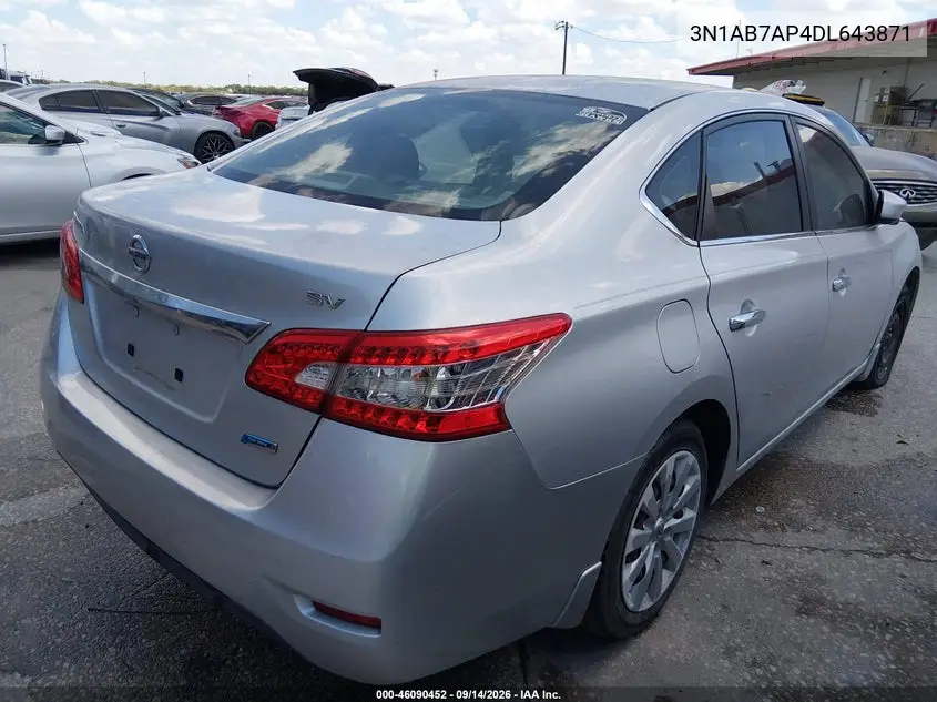 2013 NISSAN SENTRA VIN 3N1AB7AP4DL643871 — фото 4