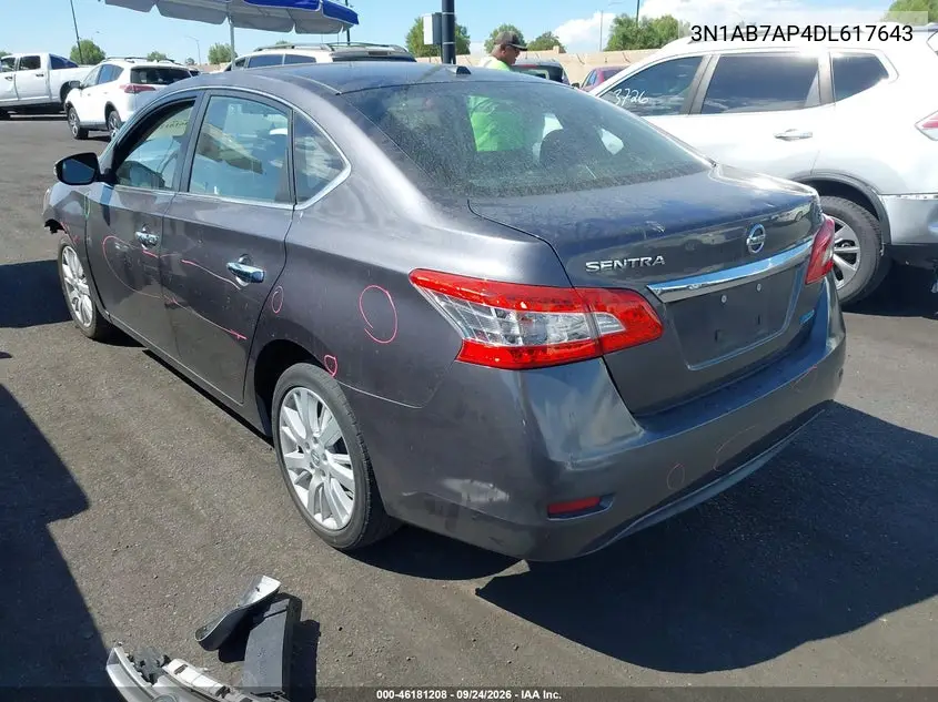 2013 NISSAN SENTRA VIN 3N1AB7AP4DL617643 — фото 3