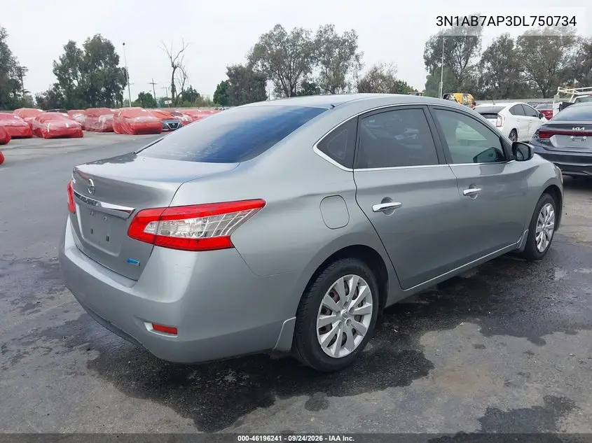 2013 NISSAN SENTRA VIN 3N1AB7AP3DL750734 — фото 4