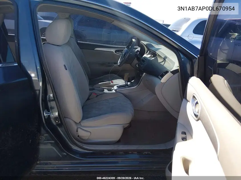 2013 NISSAN SENTRA VIN 3N1AB7AP0DL670954 — фото 5