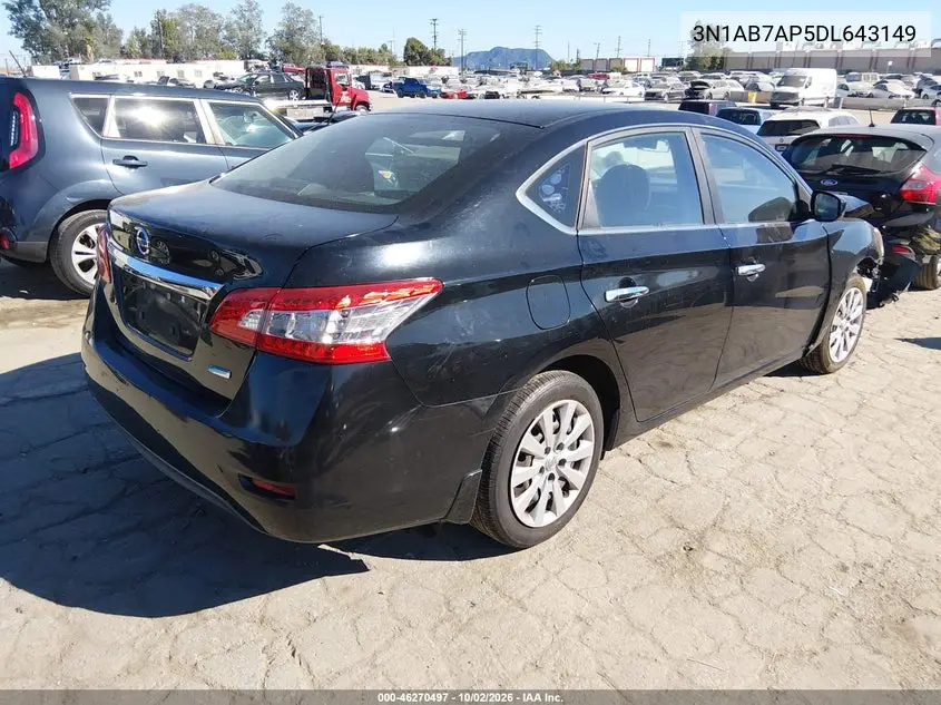 2013 NISSAN SENTRA VIN 3N1AB7AP5DL643149 — фото 4