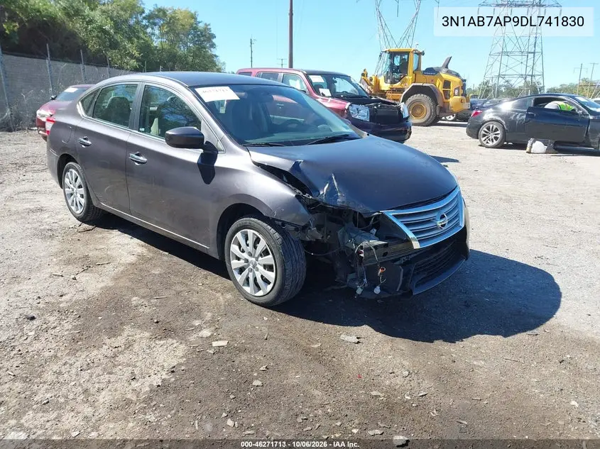NISSAN SENTRA 2013, VIN 3N1AB7AP9DL741830