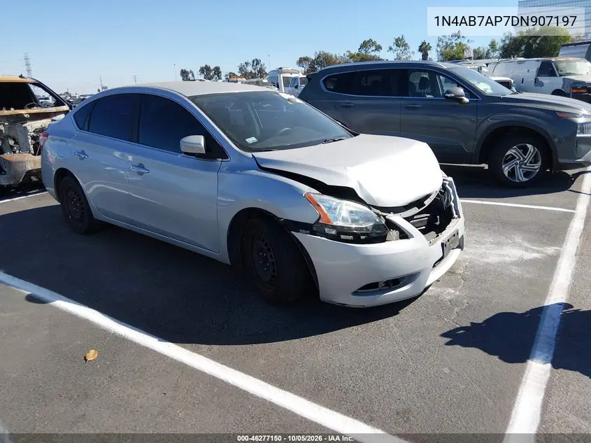 NISSAN SENTRA 2013, VIN 1N4AB7AP7DN907197
