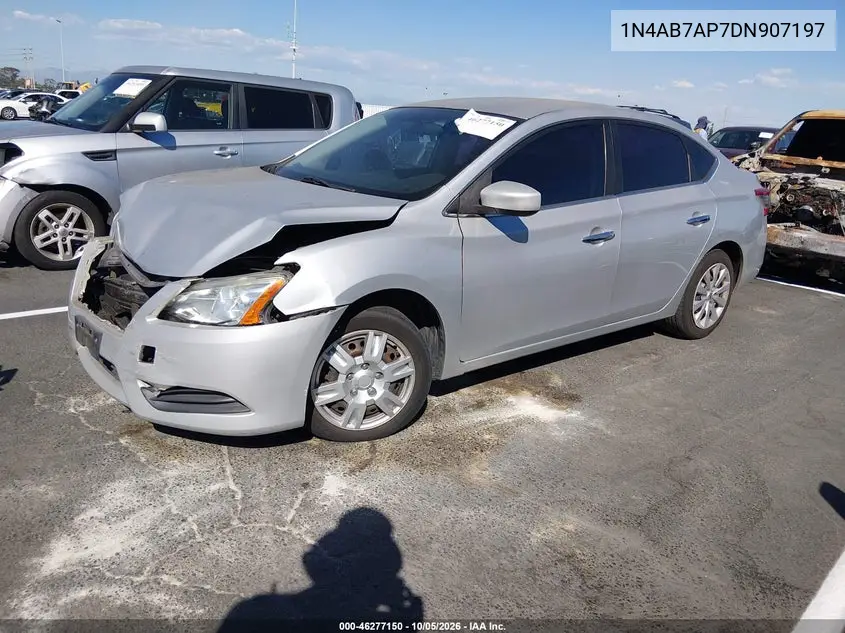 2013 NISSAN SENTRA VIN 1N4AB7AP7DN907197 — фото 2