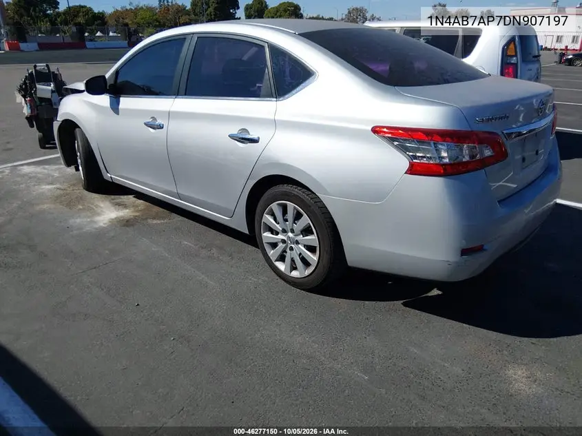 2013 NISSAN SENTRA VIN 1N4AB7AP7DN907197 — фото 3