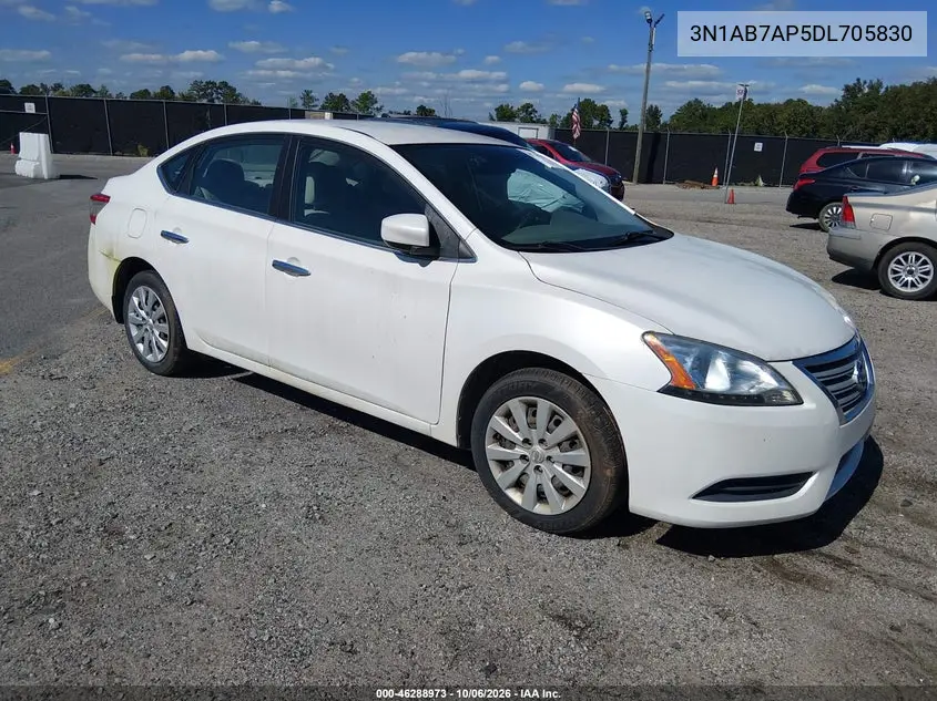 NISSAN SENTRA 2013, VIN 3N1AB7AP5DL705830