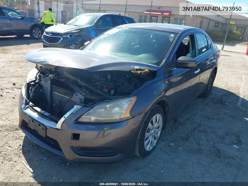 2013 NISSAN SENTRA VIN 3N1AB7AP4DL793950 — фото 2