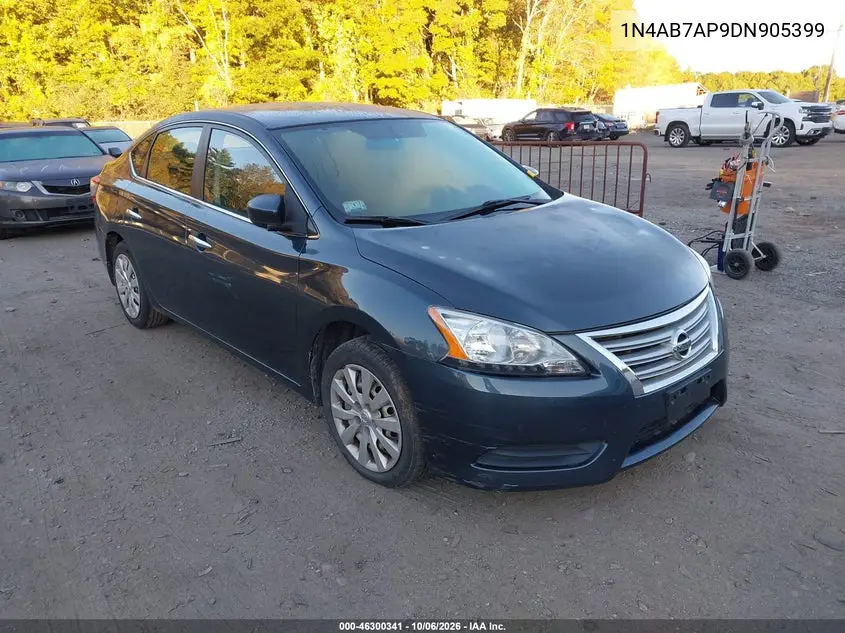 2013 NISSAN SENTRA VIN 1N4AB7AP9DN905399 — фото 2