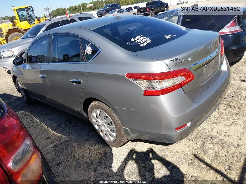 2013 NISSAN SENTRA VIN 3N1AB7APXDL631482 — фото 3