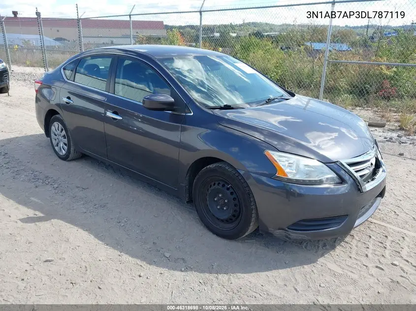 NISSAN SENTRA 2013, VIN 3N1AB7AP3DL787119