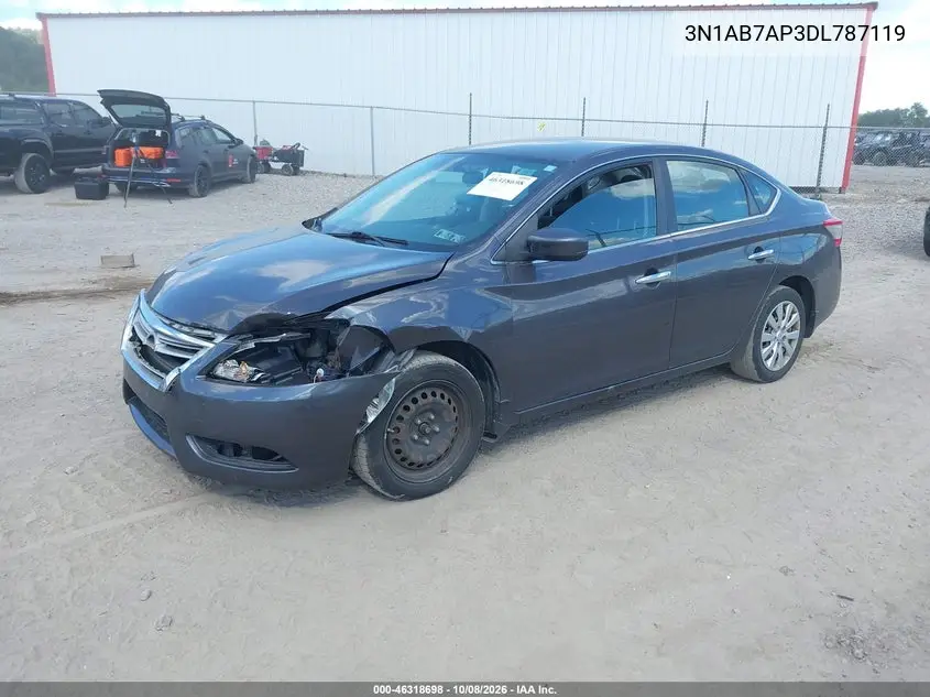 2013 NISSAN SENTRA VIN 3N1AB7AP3DL787119 — фото 2