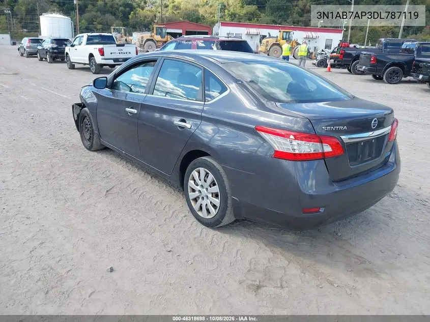 2013 NISSAN SENTRA VIN 3N1AB7AP3DL787119 — фото 3