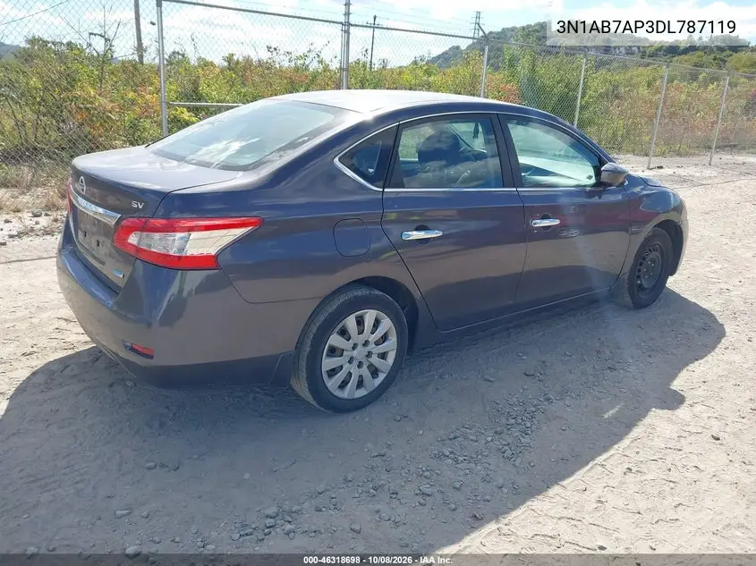 2013 NISSAN SENTRA VIN 3N1AB7AP3DL787119 — фото 4