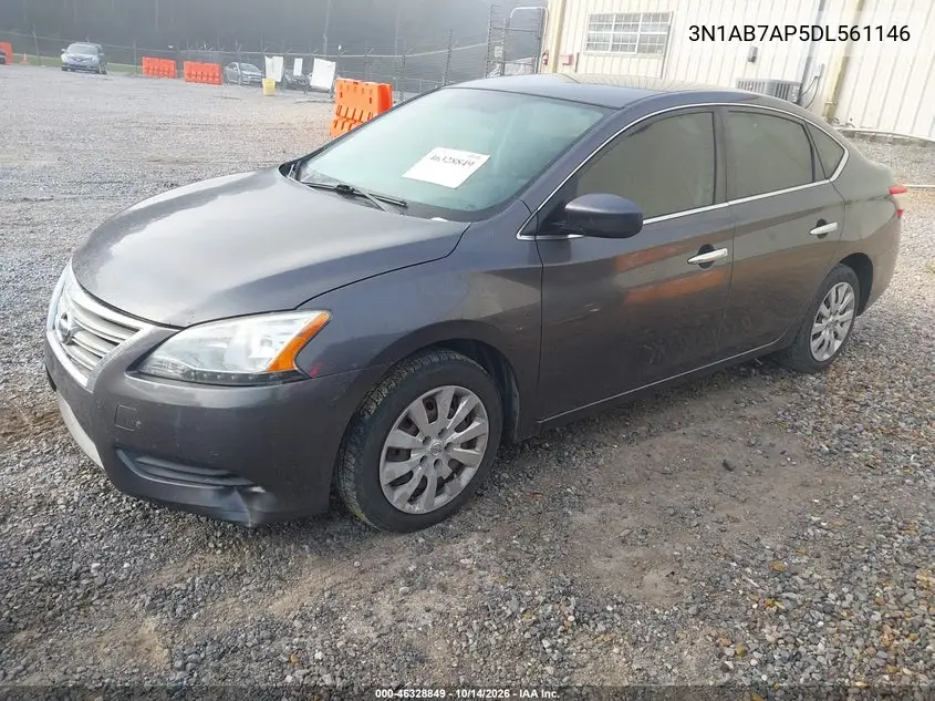 2013 NISSAN SENTRA VIN 3N1AB7AP5DL561146 — фото 2