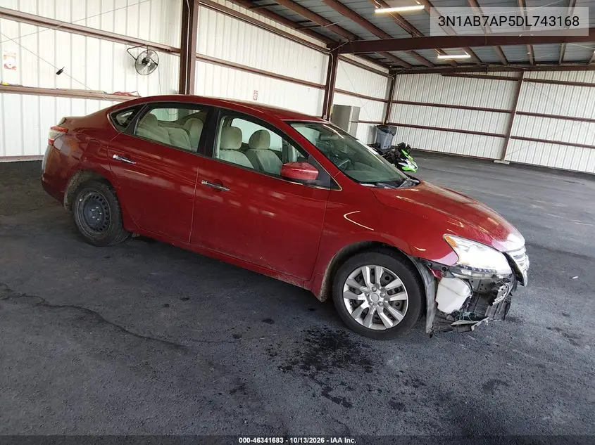 NISSAN SENTRA 2013, VIN 3N1AB7AP5DL743168