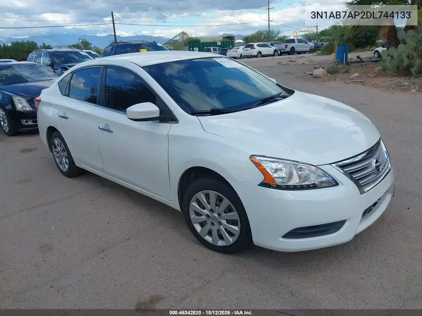 NISSAN SENTRA 2013, VIN 3N1AB7AP2DL744133