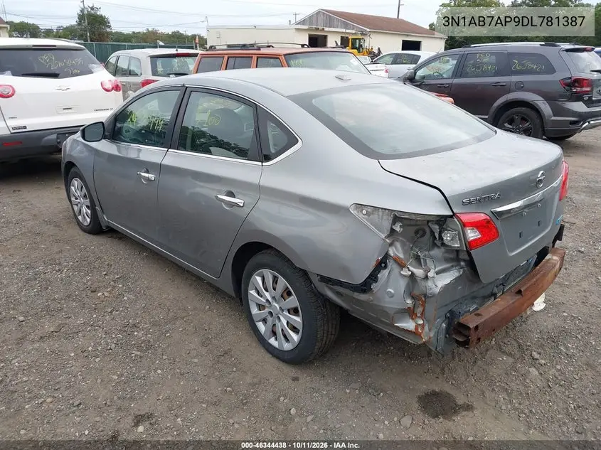 2013 NISSAN SENTRA VIN 3N1AB7AP9DL781387 — фото 3