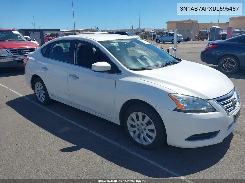 NISSAN SENTRA 2013, VIN 3N1AB7APXDL695487
