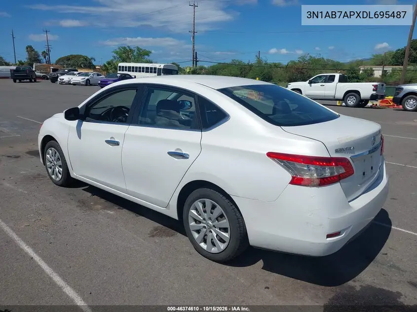 2013 NISSAN SENTRA VIN 3N1AB7APXDL695487 — фото 3