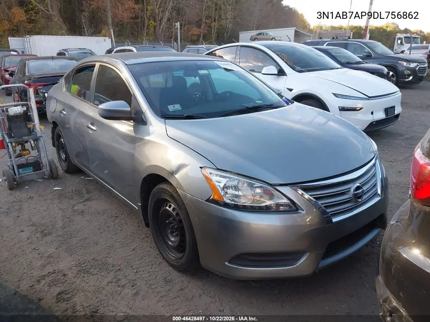 NISSAN SENTRA 2013, VIN 3N1AB7AP9DL756862