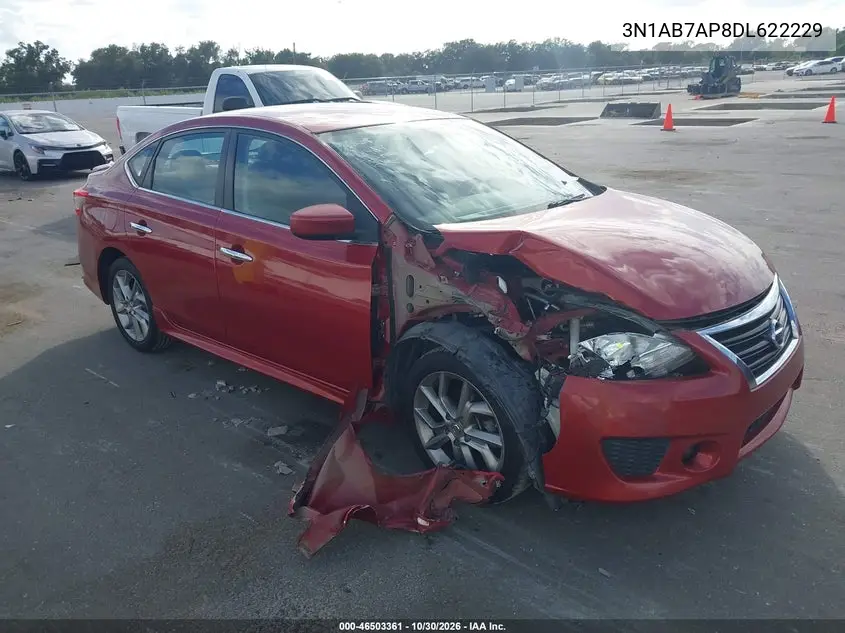 NISSAN SENTRA 2013, VIN 3N1AB7AP8DL622229