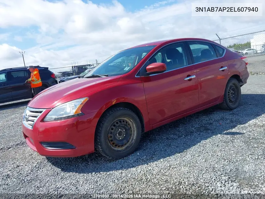 2014 NISSAN SENTRA VIN 3N1AB7AP2EL607940 — фото 2
