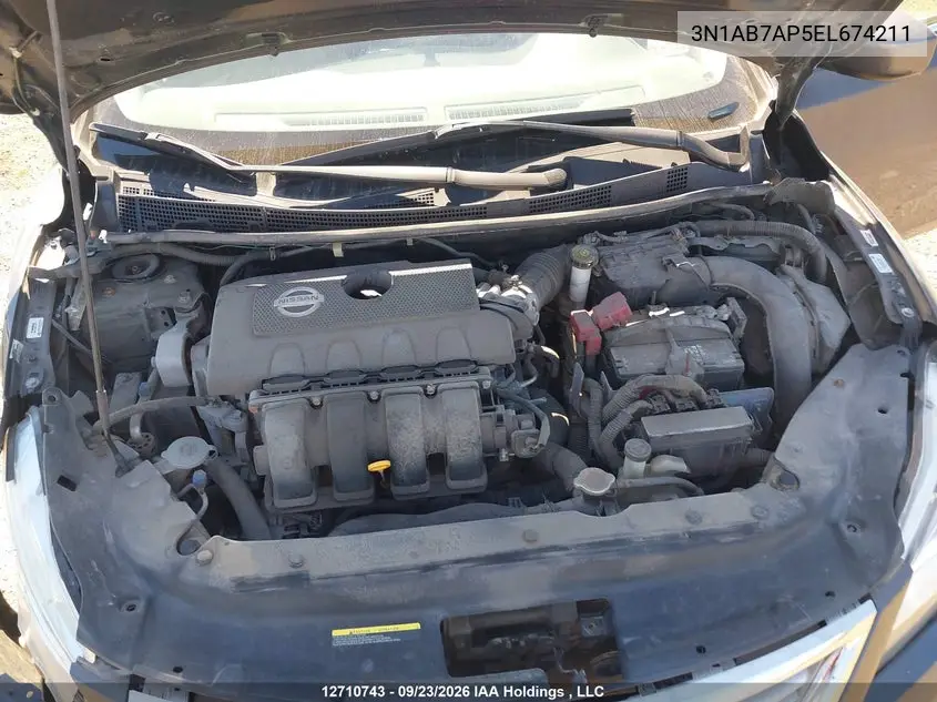 2014 NISSAN SENTRA VIN 3N1AB7AP5EL674211 — фото 10