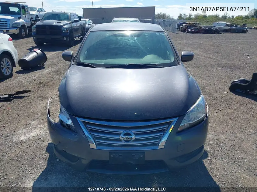 2014 NISSAN SENTRA VIN 3N1AB7AP5EL674211 — фото 12