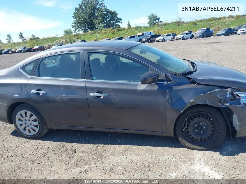 2014 NISSAN SENTRA VIN 3N1AB7AP5EL674211 — фото 13