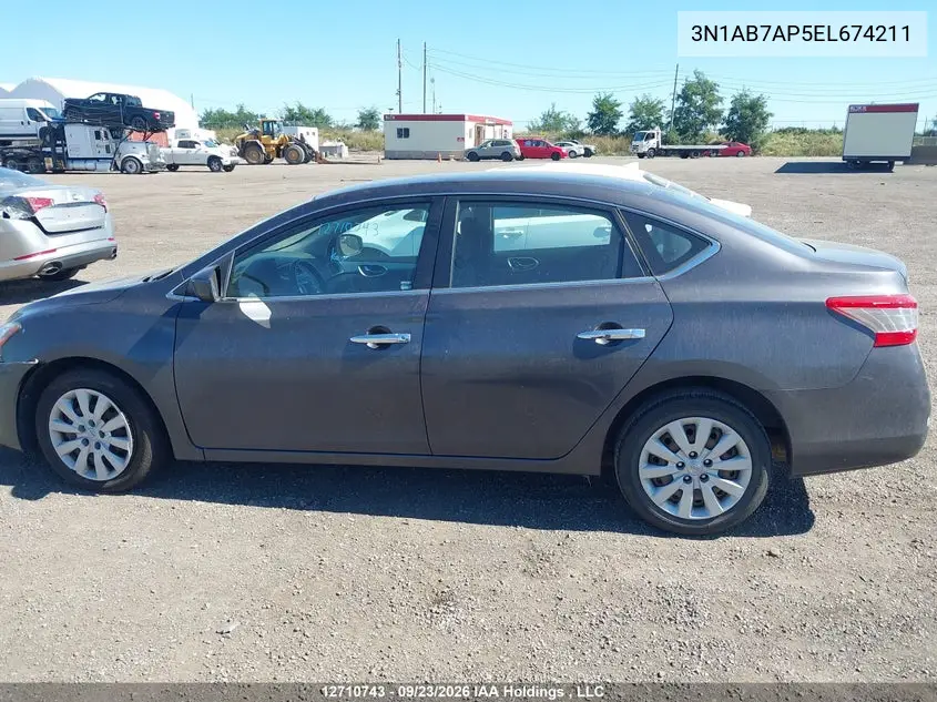 2014 NISSAN SENTRA VIN 3N1AB7AP5EL674211 — фото 14
