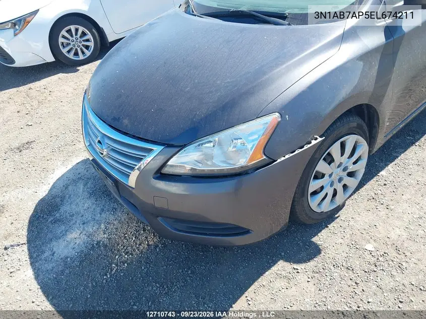 2014 NISSAN SENTRA VIN 3N1AB7AP5EL674211 — фото 6