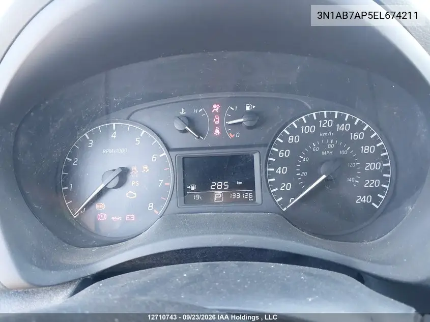 2014 NISSAN SENTRA VIN 3N1AB7AP5EL674211 — фото 7