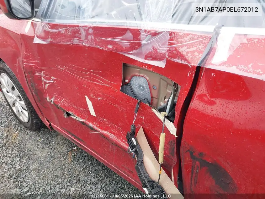 2014 NISSAN SENTRA VIN 3N1AB7AP0EL672012 — фото 12