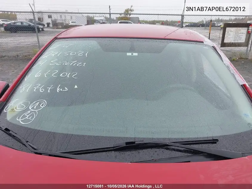 2014 NISSAN SENTRA VIN 3N1AB7AP0EL672012 — фото 18