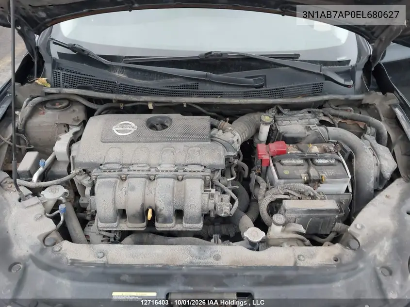 2014 NISSAN SENTRA VIN 3N1AB7AP0EL680627 — фото 10