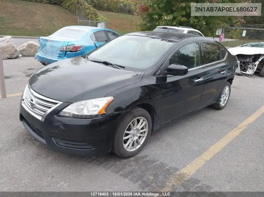 2014 NISSAN SENTRA VIN 3N1AB7AP0EL680627 — фото 2