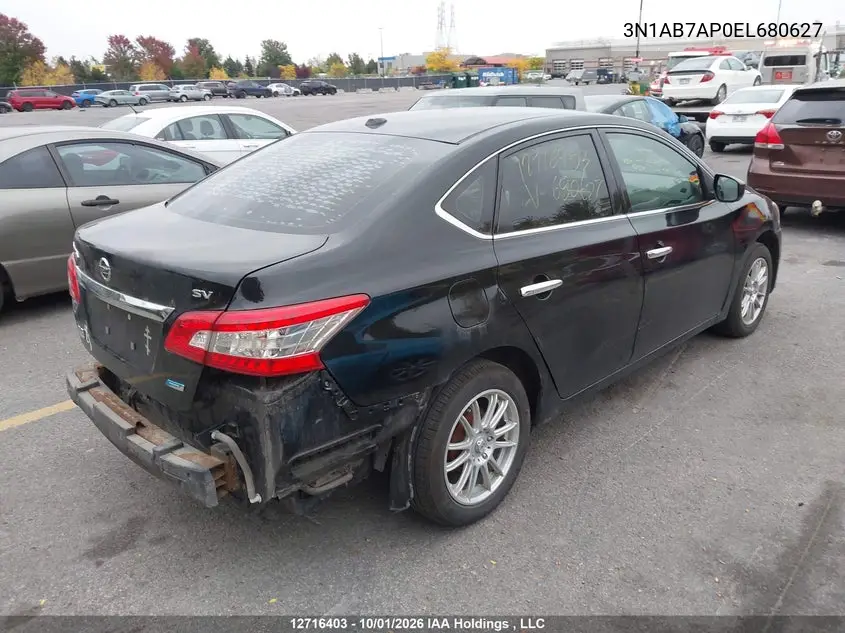 2014 NISSAN SENTRA VIN 3N1AB7AP0EL680627 — фото 4