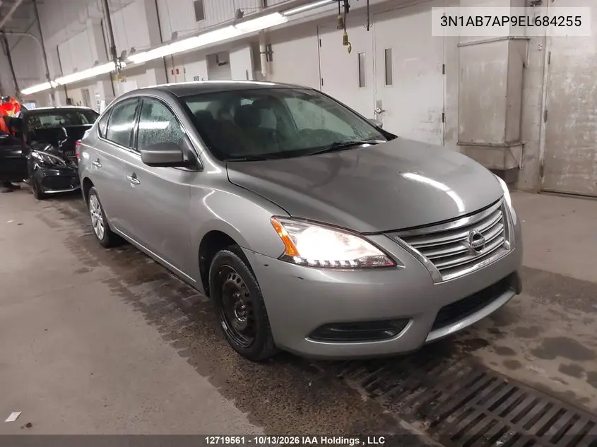 NISSAN SENTRA 2014, VIN 3N1AB7AP9EL684255