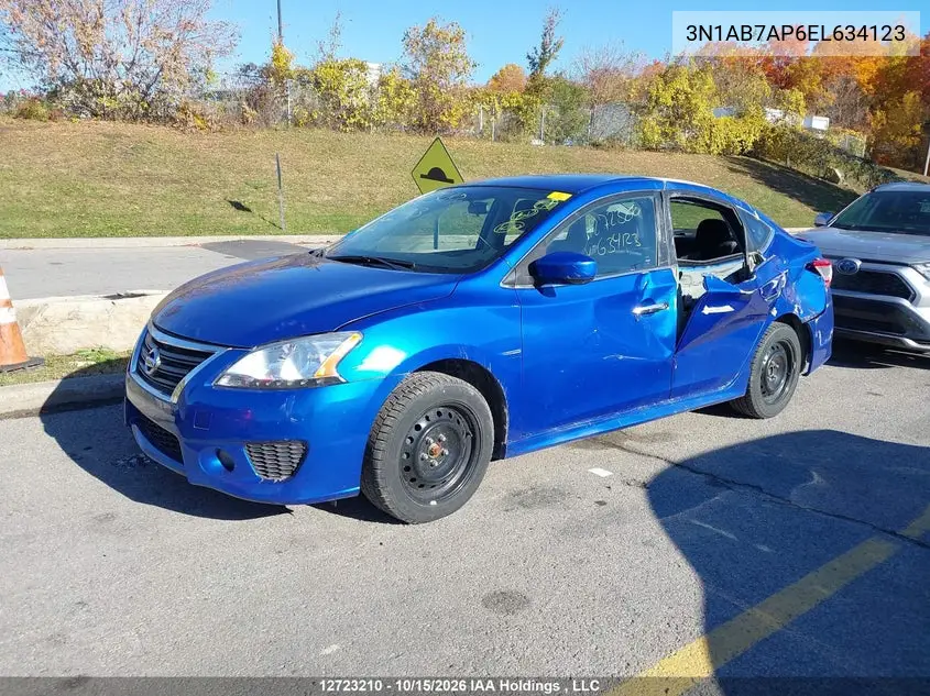 2014 NISSAN SENTRA VIN 3N1AB7AP6EL634123 — фото 2