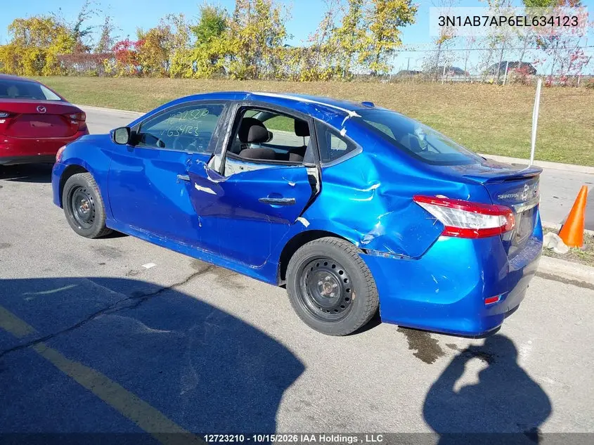 2014 NISSAN SENTRA VIN 3N1AB7AP6EL634123 — фото 3