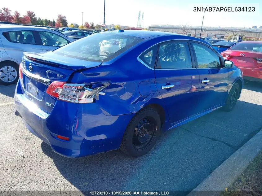 2014 NISSAN SENTRA VIN 3N1AB7AP6EL634123 — фото 4