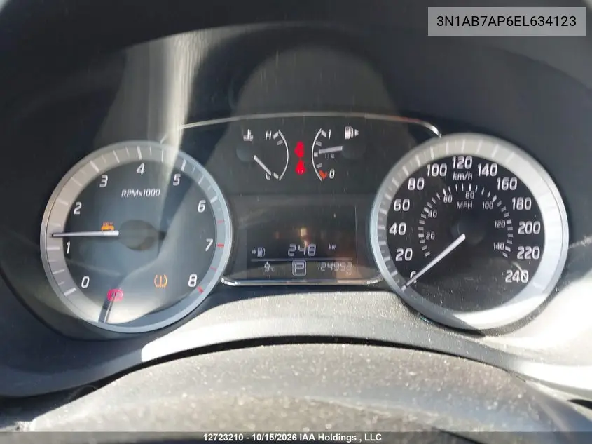 2014 NISSAN SENTRA VIN 3N1AB7AP6EL634123 — фото 7